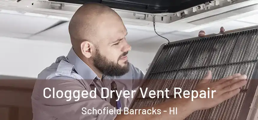  Clogged Dryer Vent Repair Schofield Barracks - HI