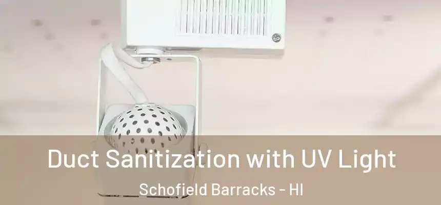  Duct Sanitization with UV Light Schofield Barracks - HI